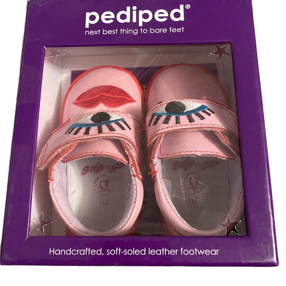NIB Pedipeds Rare Pink Faces Toddler Shoes - Picture 3 of 5